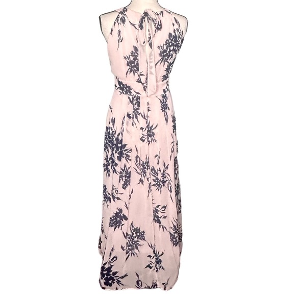 Ronni Nicole Dress 4P Floral Blush Chiffon Maxi - Picture 7 of 12